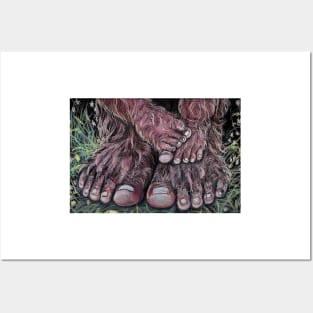 Bigfoot Littlefoot, Bigfeet, Littlefeet Posters and Art